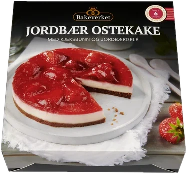 Ostekake Jordbær 550g Bakeverket