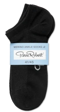 Ankle Socks Merino Black 41-45 Pierre Robert