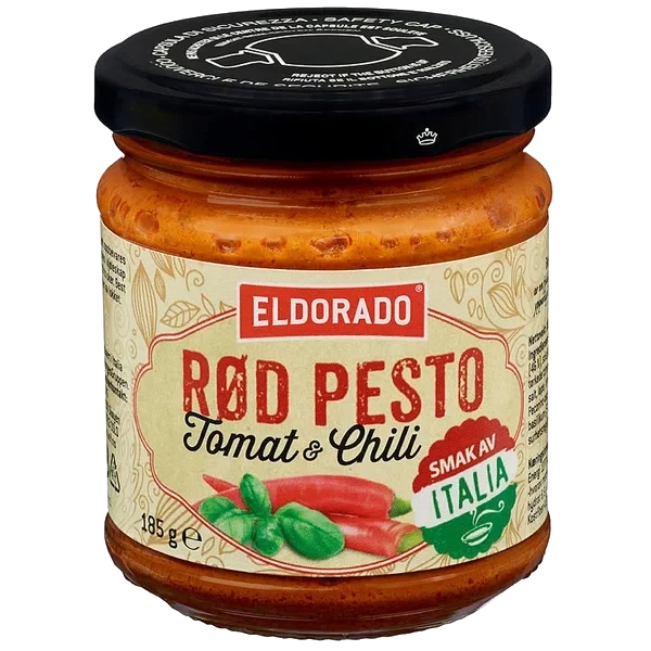 Pesto Rød m/chili 185g Eldorado
