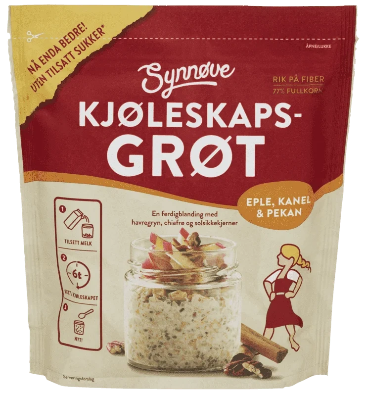 Synnøve Kjøleskapsgrøt Eple/Kanel/Pekan 300g