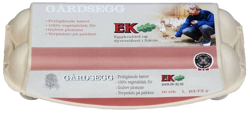 Store egg fra frittgående høner