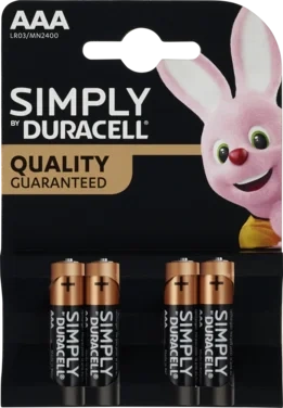 Duracell Simply Aaa Alkalisk Batteri 4pk