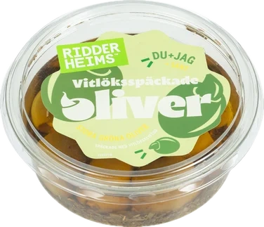 Oliven Grønn m/Hvitløk 175g Ridderheims