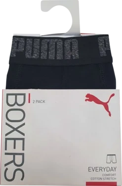 Puma Herre Boxer Basic 2 Pk Black/black m