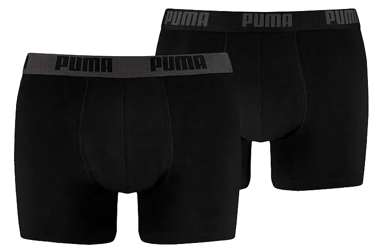 Boxer Basic Herre 2pk Black/Black M Puma