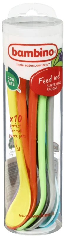 Bambino Feed Me! Super Long Spoons 10pk