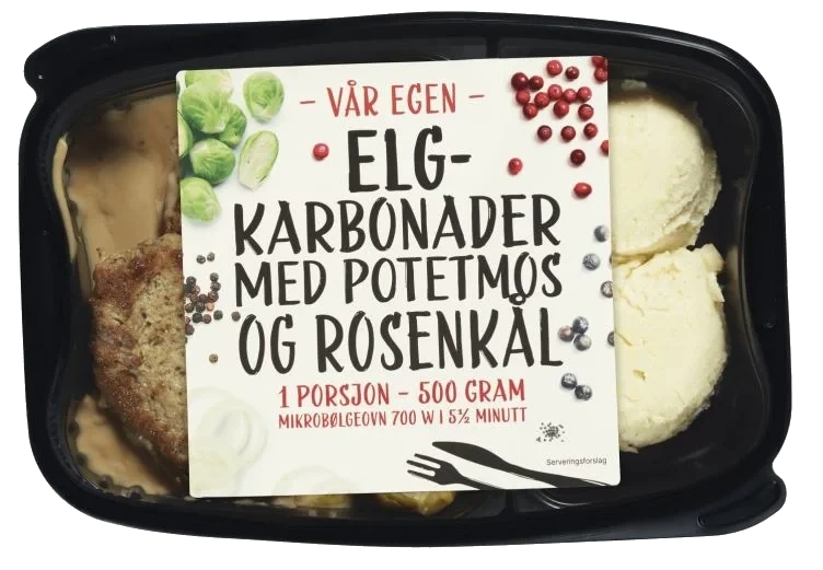 Elgkarbonade m/Potetmos 500g Matbørsen