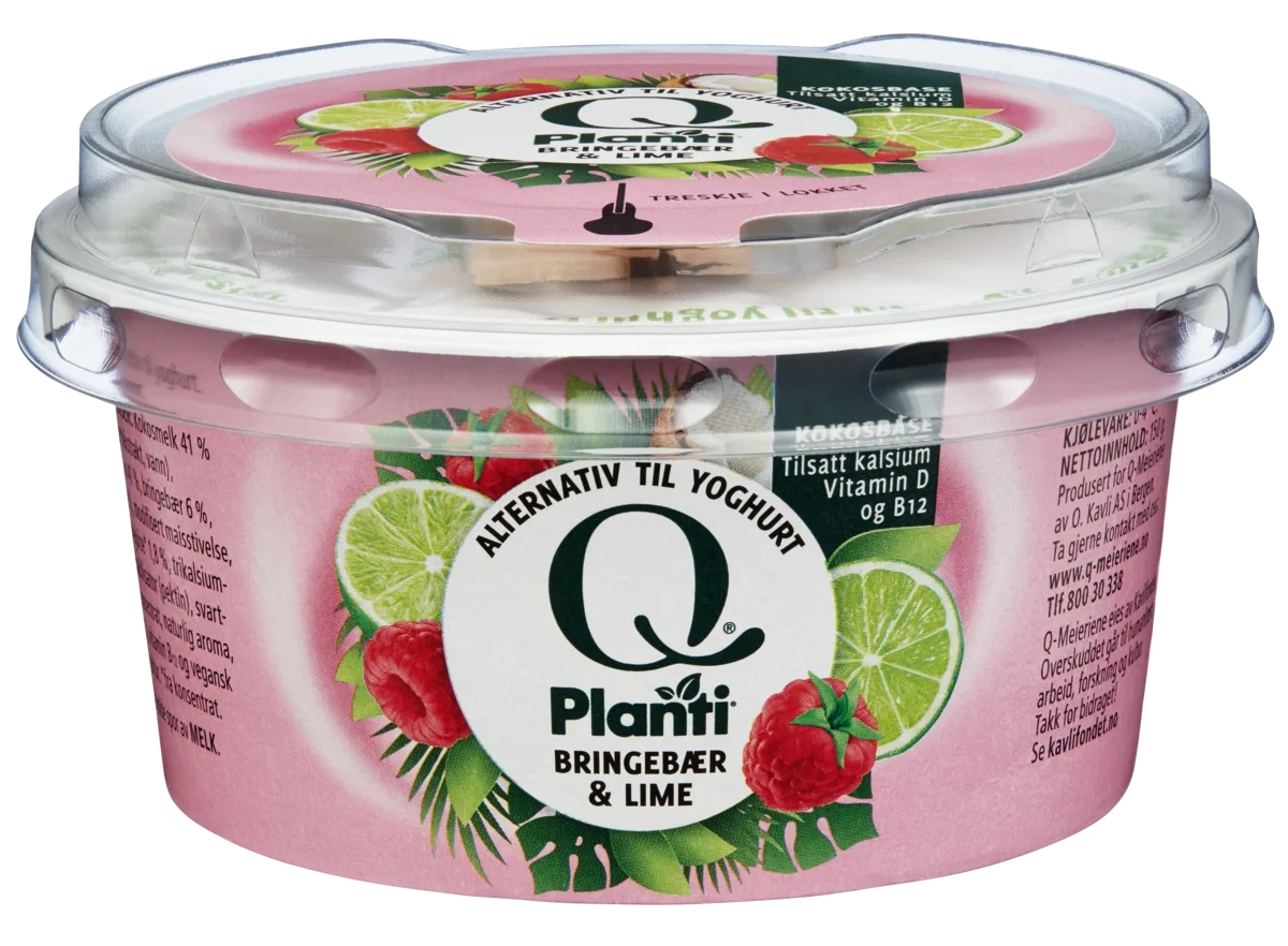 Q Planti Bringebær & Lime 150g