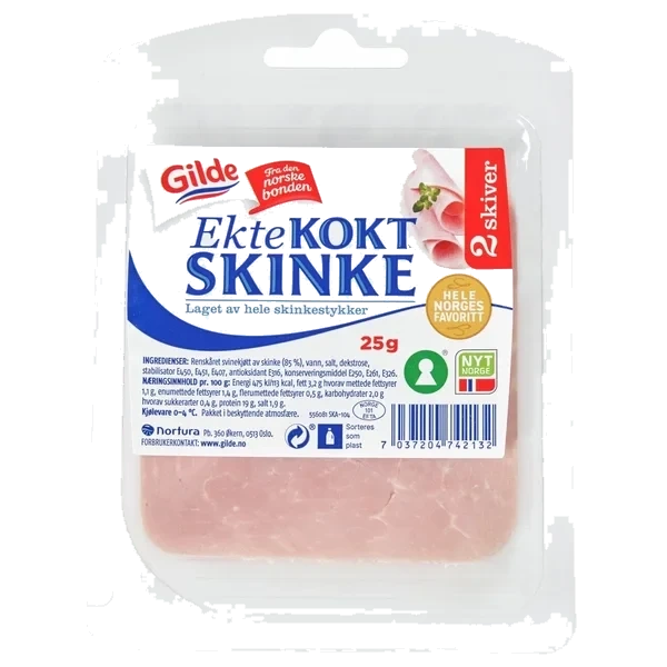 Kokt Skinke Skivet Kuvert 25g Gilde