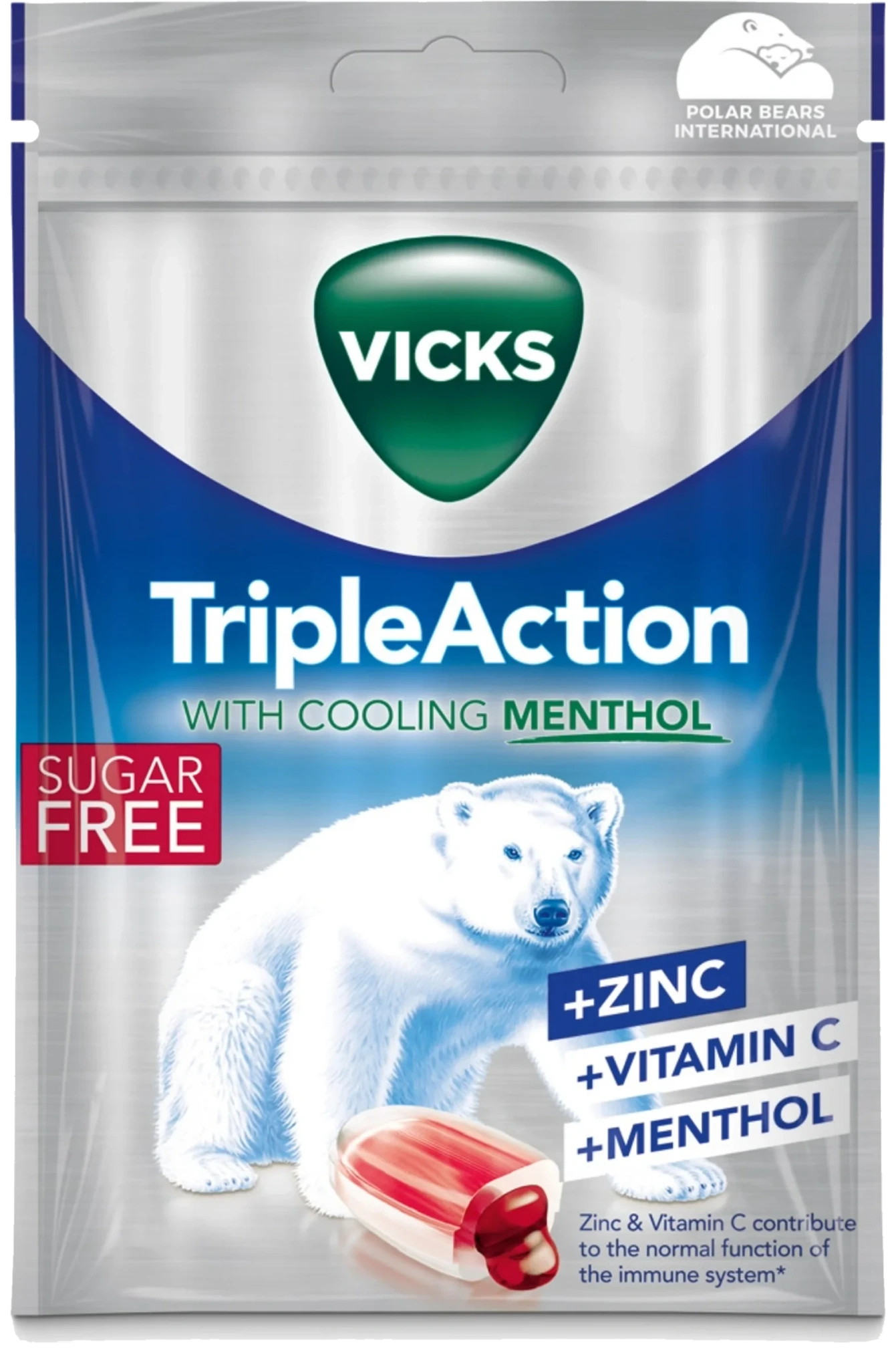 Vicks Triple Action Sugar Free 72g