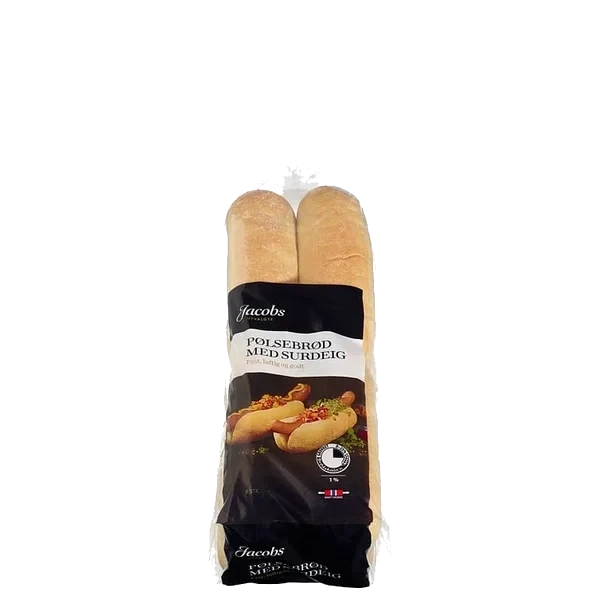 Pølsebrød Surdeig 520g 8stk Jacobs Utvalgte