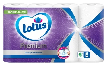 Lotus Premium Kjøkkenpapir 4stk (1/1 Pall)