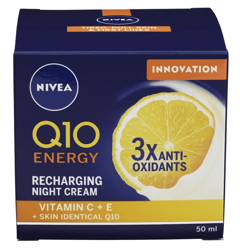Nivea Q10 Energy Recharging Night Cream, 50ml