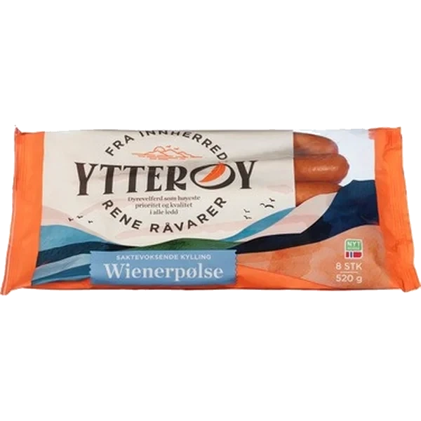 Kylling Wienerpølse 520g Halal Ytterøy