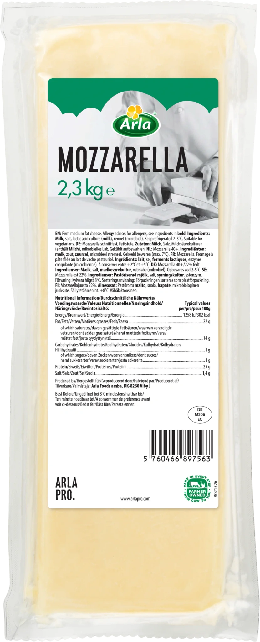 Mozzarellafilé 22%