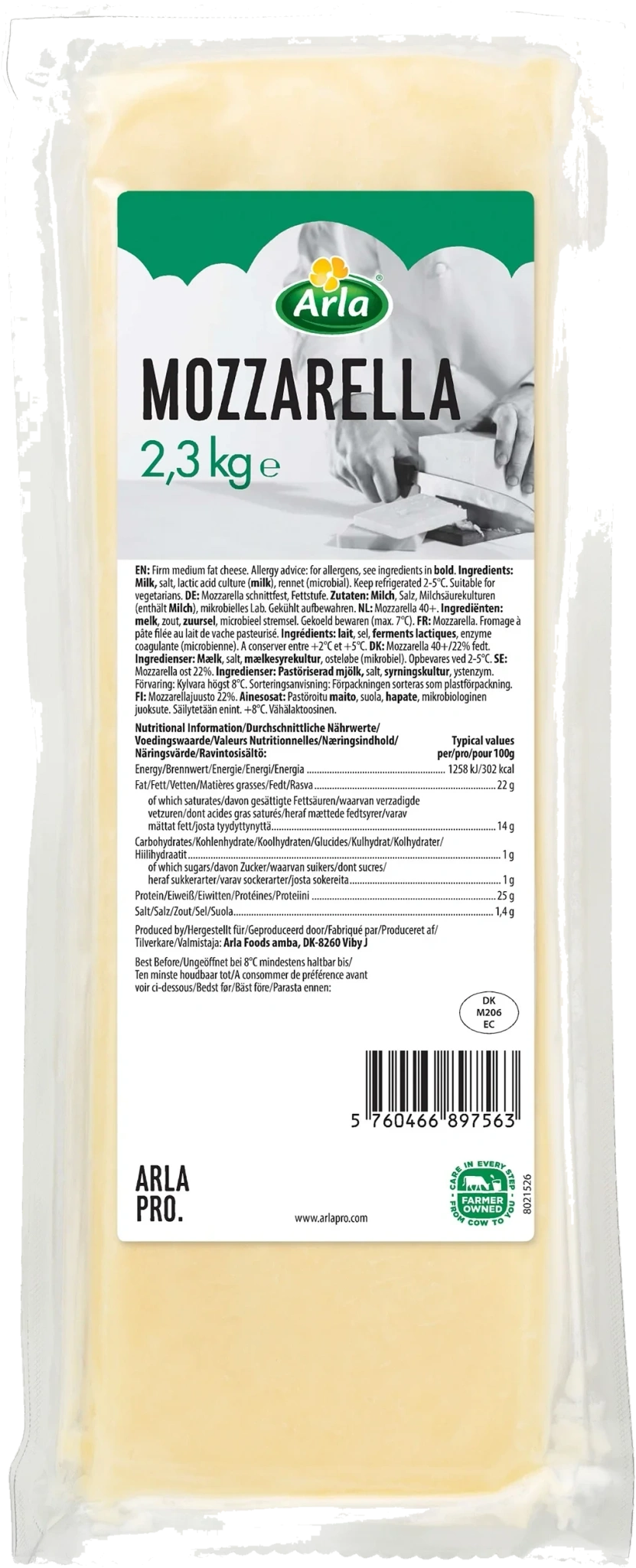 Mozzarellafilé 22%