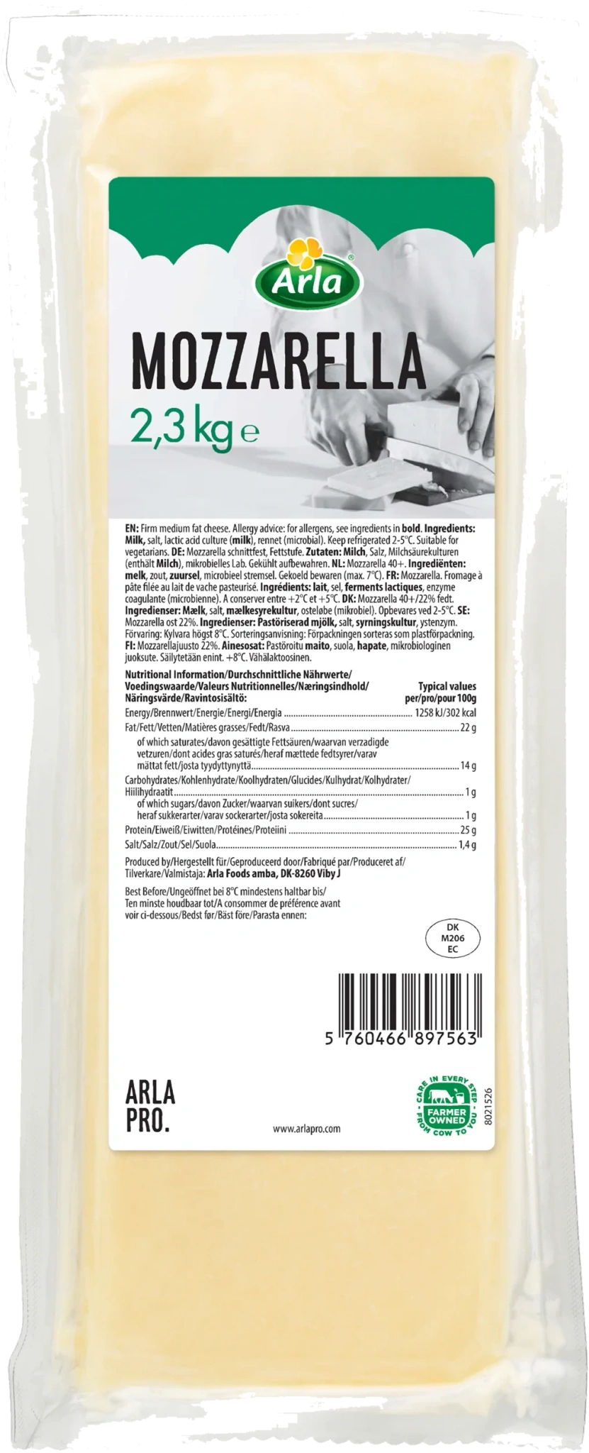 Mozzarellafilé 22%