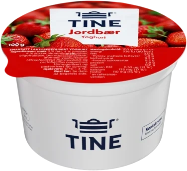 Yoghurt Jordbær 100g Tine