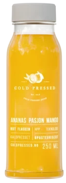Cold Pressed Ananas, Pasjon & Mango 250ml