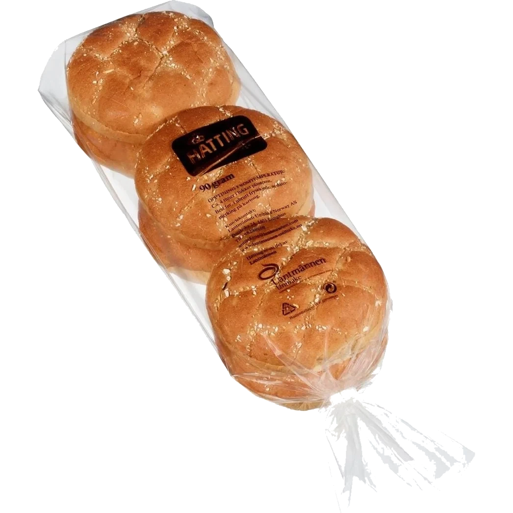 Hamburgerbrød Buffalo Havre 90gx48stk Hatting