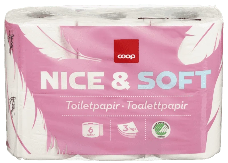 Coop Toalettpapir Nice & Soft Hvit 6pk