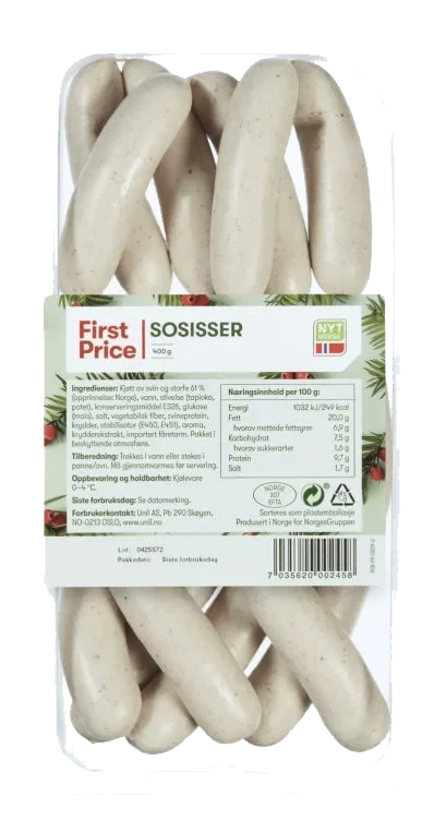 Sosisser 400g First Price