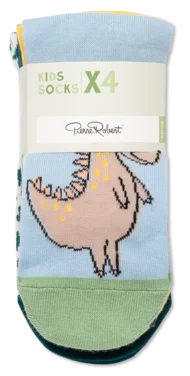 Basic Socks X4 Dino/leo/stripe 29-32