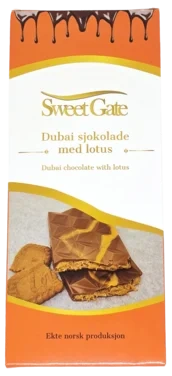 Dubai Sjokolade med Lotus 80g X 24stk