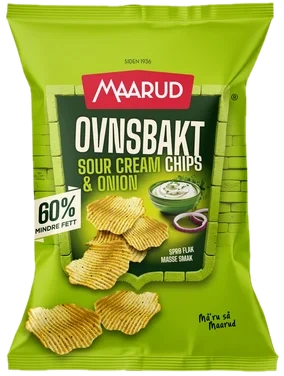 Ovnsbakt Chips Sour Cream&Onion 100g