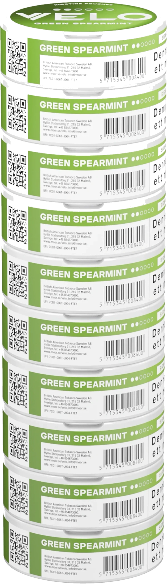 Velo Green Spearmint 10-pack