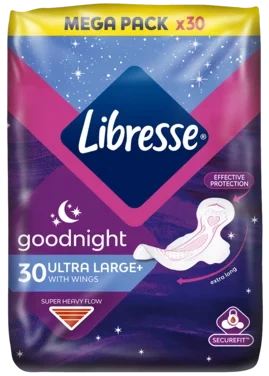 Libresse Bind Ultra Goodnight Wing Mega Pk 30 stk