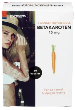 Biopharma Naturlig Betakaroten 60 Kapsler