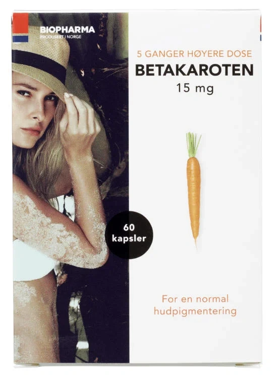 Biopharma Naturlig Betakaroten 60 Kapsler