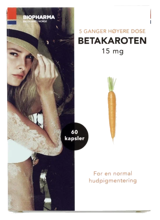Biopharma Naturlig Betakaroten 60 Kapsler