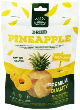 Tørket Ananas 200g Sunshine Delights
