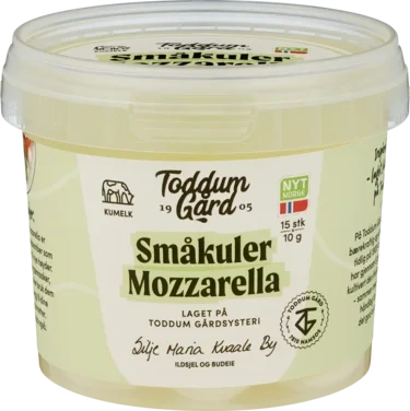Småkuler Mozzarella 10g, 15 stk i hver pakke