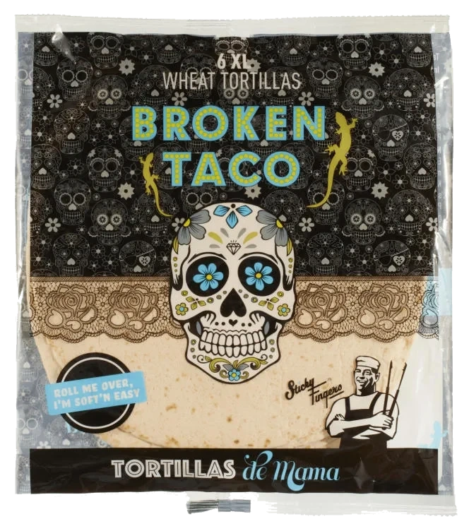 Tortilla Xl 6pk 25cm 370g Display Broken Taco