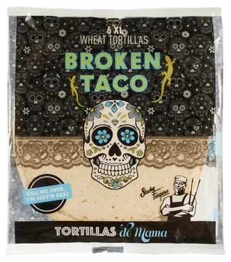 Tortilla Xl 6pk 25cm 370g Display Broken Taco