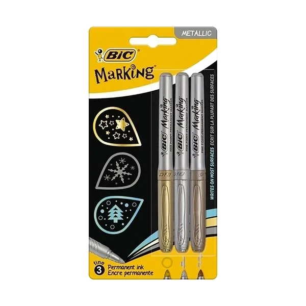 Metallic Permanent Markers - 3pk