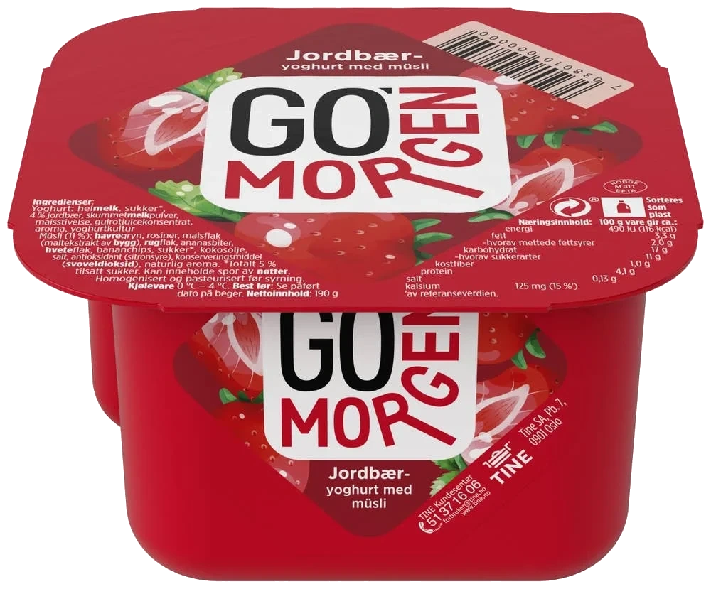 Go'morgen jordbæryoghurt