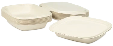Boks Shield Bagasse Brun 900ml