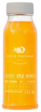 Cold Pressed Juice Gulrot Eple Mango 250ml