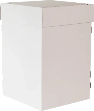 Kakeeske Hvit Ekstra Høy 360x360x545mm, 3 stk