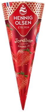 Krone-Is Jordbær 125ml Hennig-Olsen