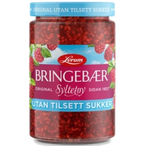 Bringebærsyltetøy Original Utan Tilsett Sukker 435g