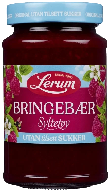 Bringebærsyltetøy Original Utan Tilsett Sukker 435g