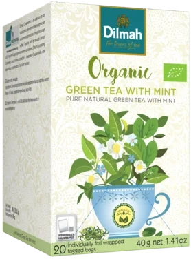 Green Tea With Mint, Økologisk & Etisk, 20 Stk, Dilmah