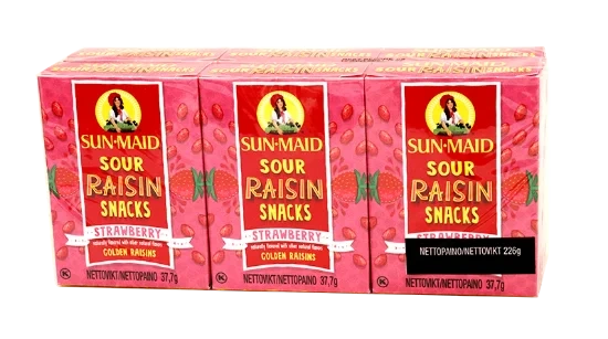Sun Maid Sour Raisin Strawberry 6pk