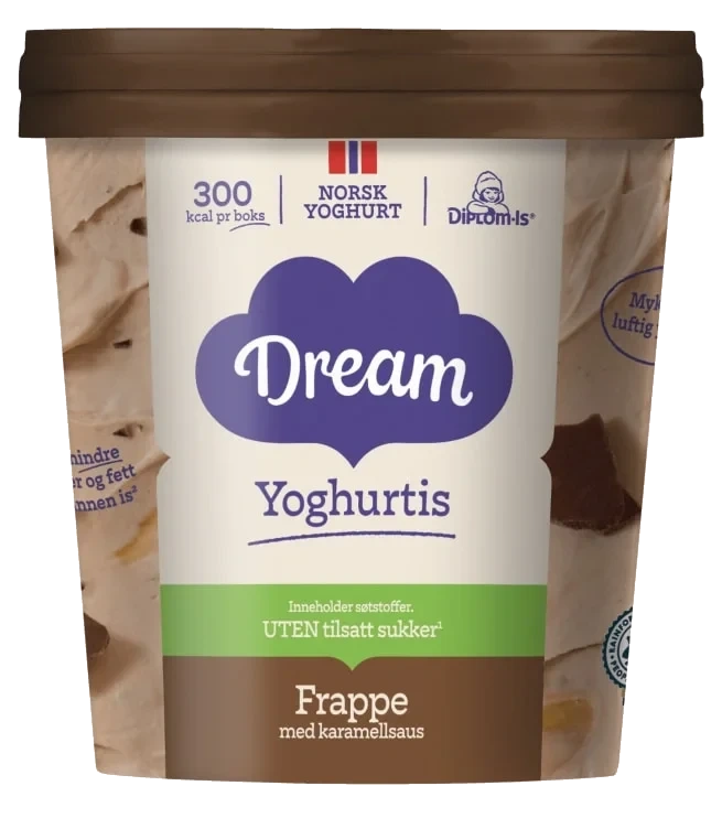 Dream Yoghurtis Frappe u/Sukker 450ml Diplomis