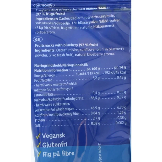 Fruktsnacks Blåbär